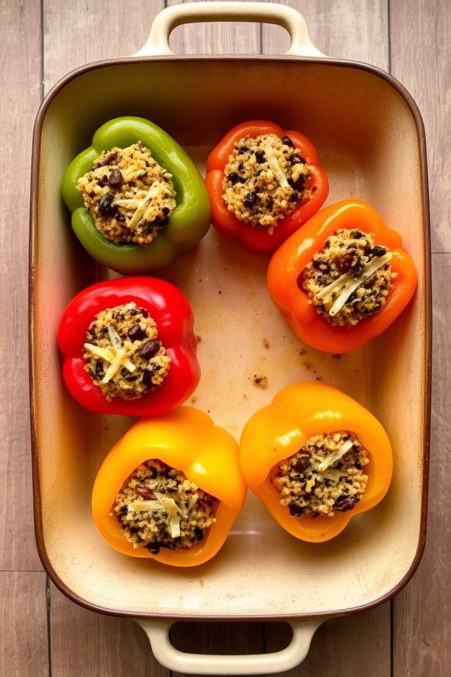 healthy quinoa stuffed peppers