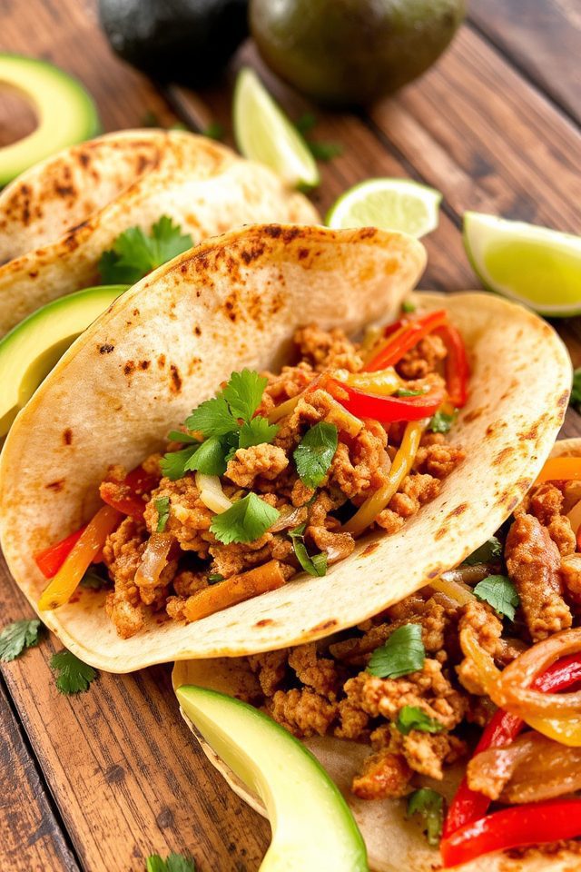 healthy southwestern turkey fajitas