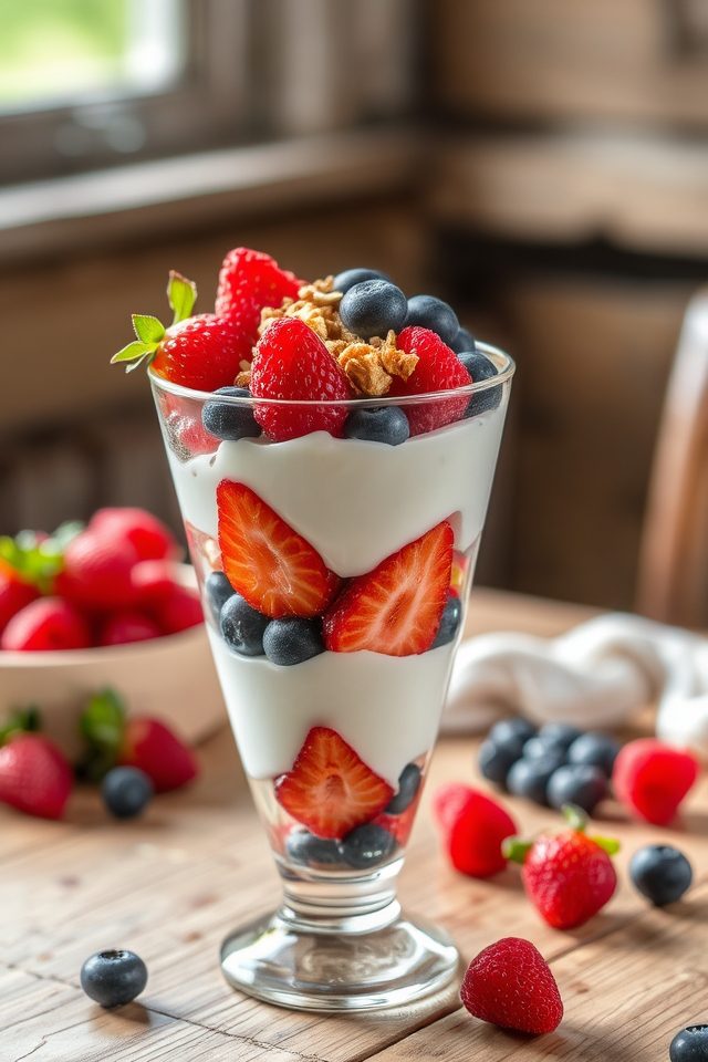 healthy yogurt berry parfait