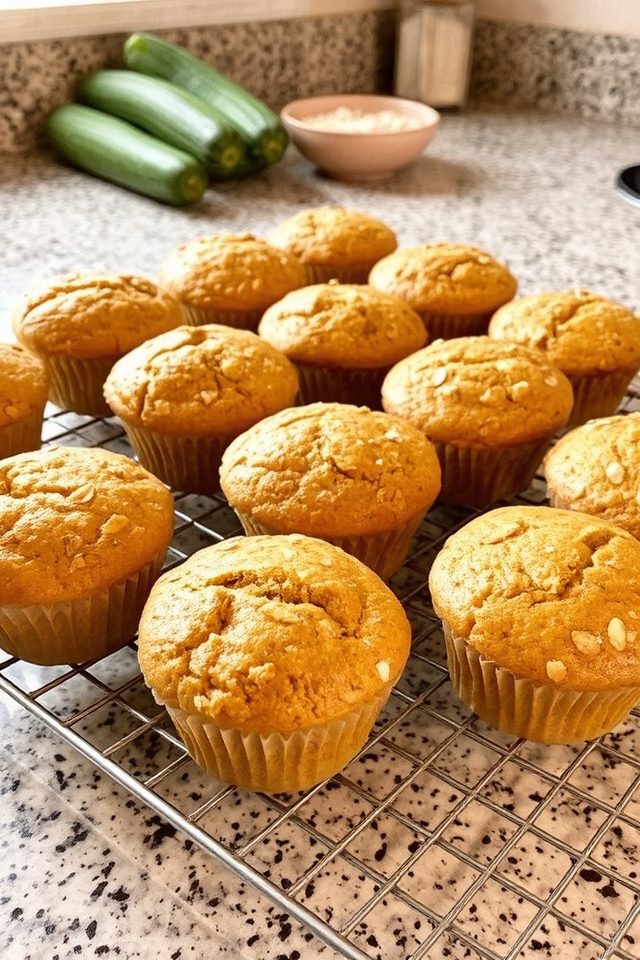 healthy zucchini oat muffins