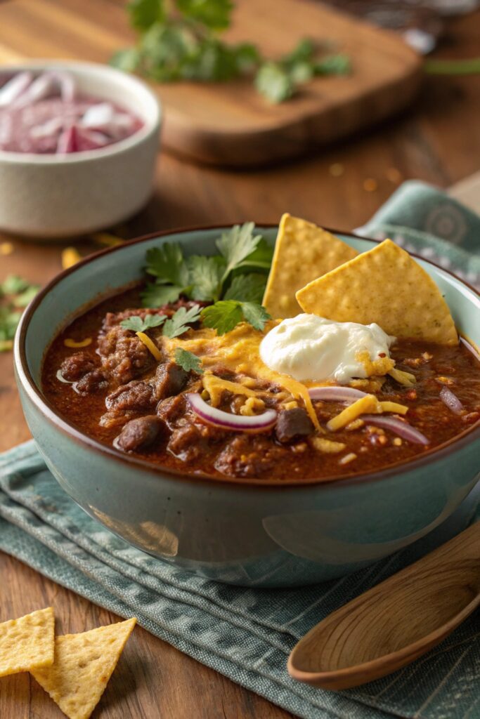 hearty savory beef tallow chili