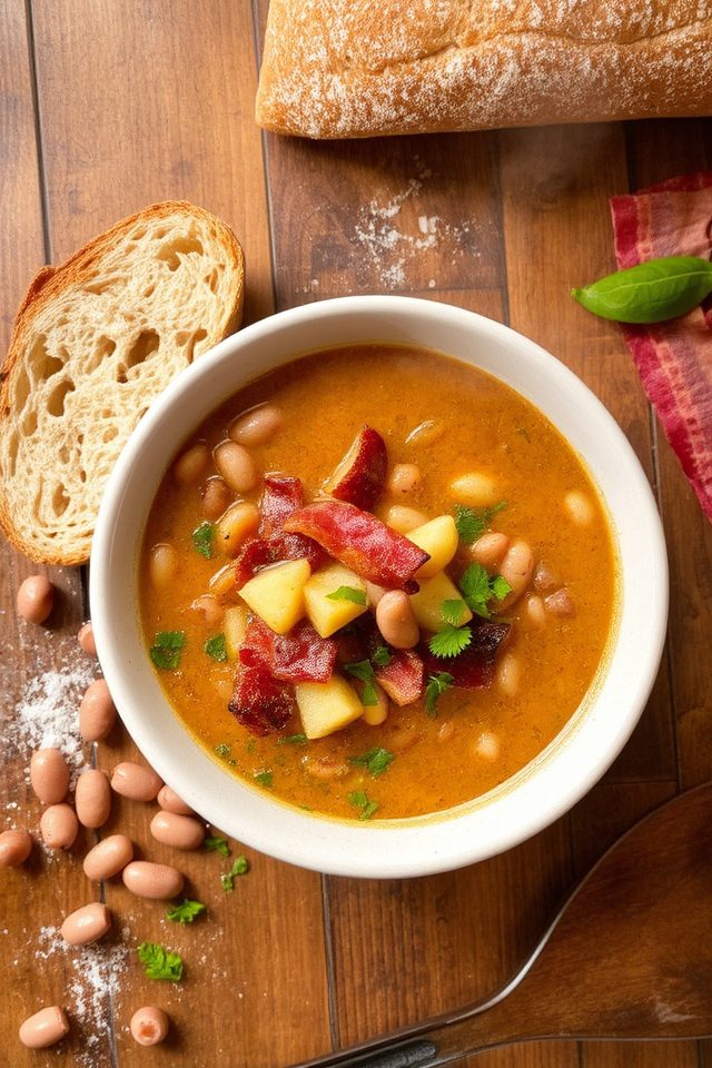 hearty bean and bacon soup