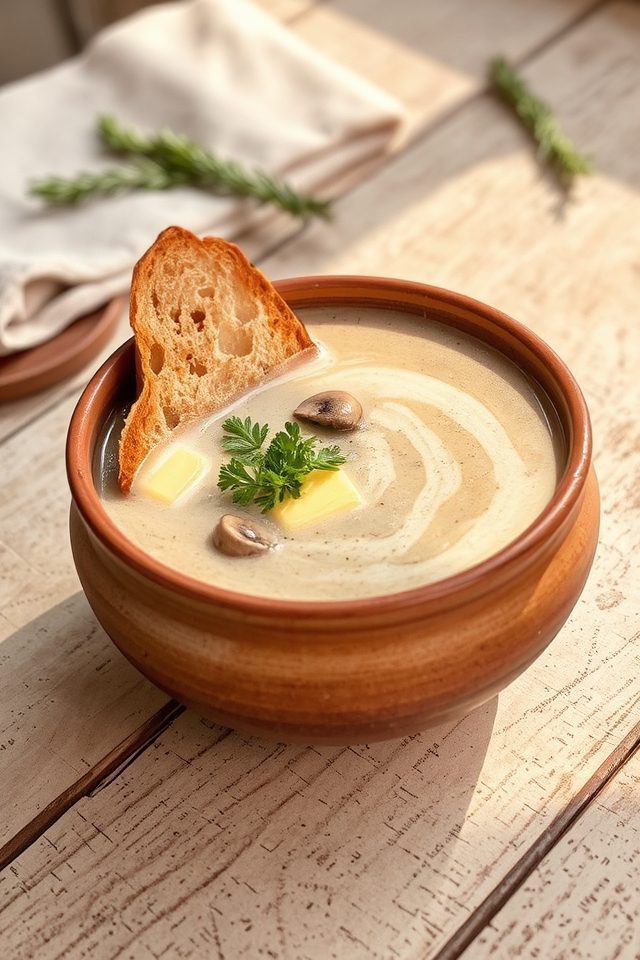 hearty chicken mushroom soup