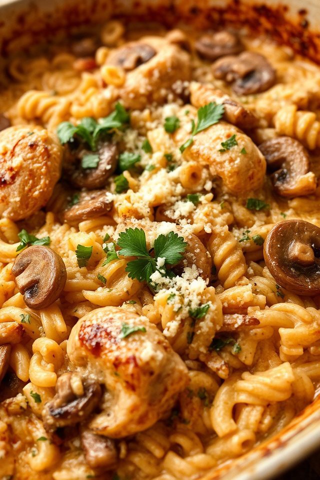 hearty chicken pasta bake