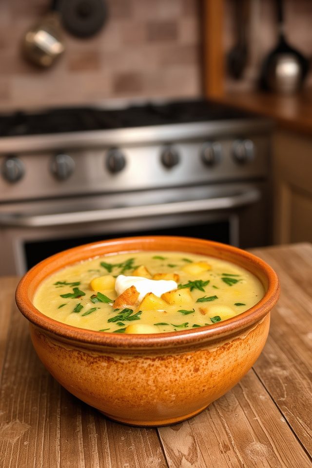 hearty comforting spinach soup