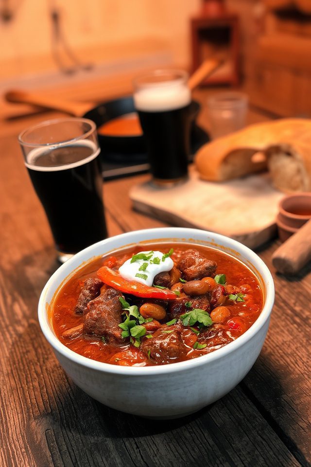 hearty dark beer chili