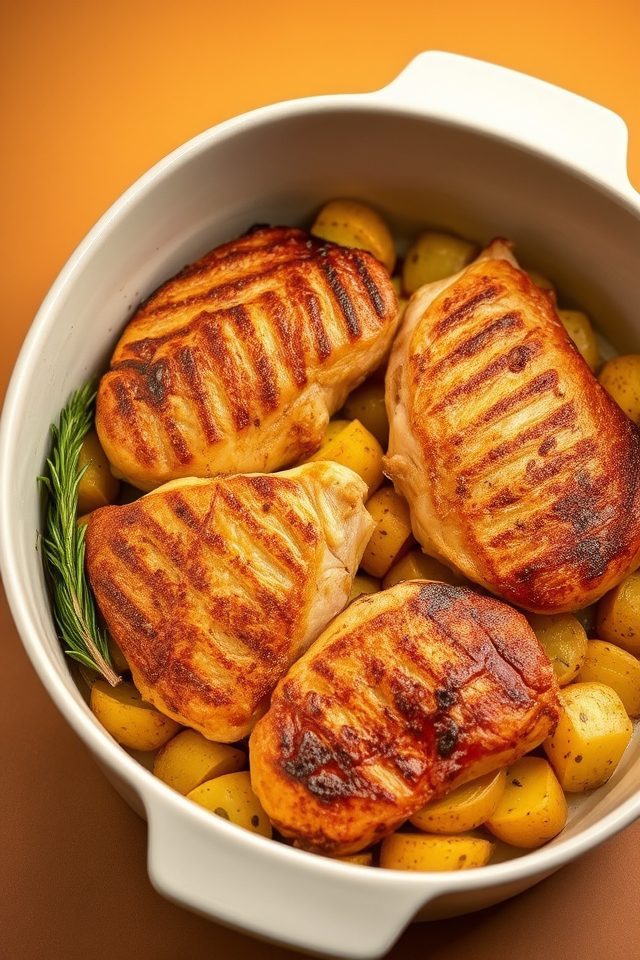 hearty pork chop dinner