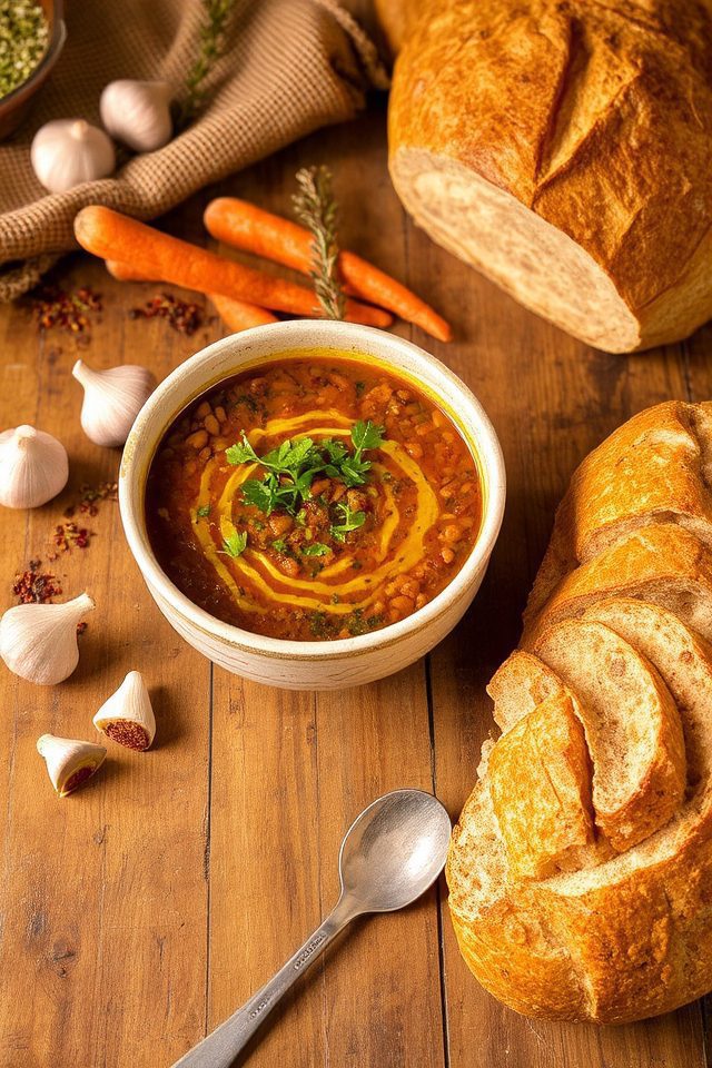 hearty smoky lentil soup