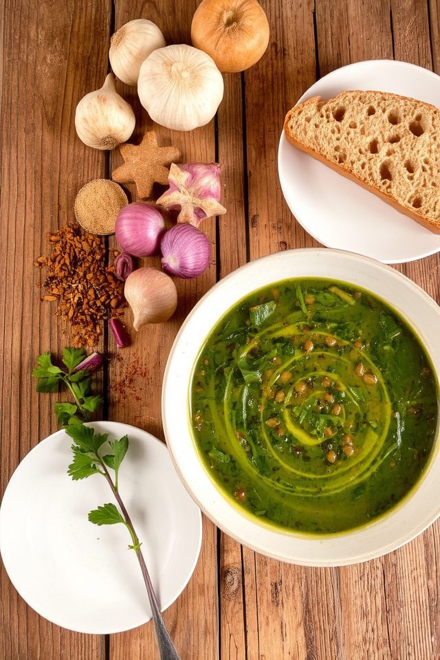 hearty spinach lentil soup