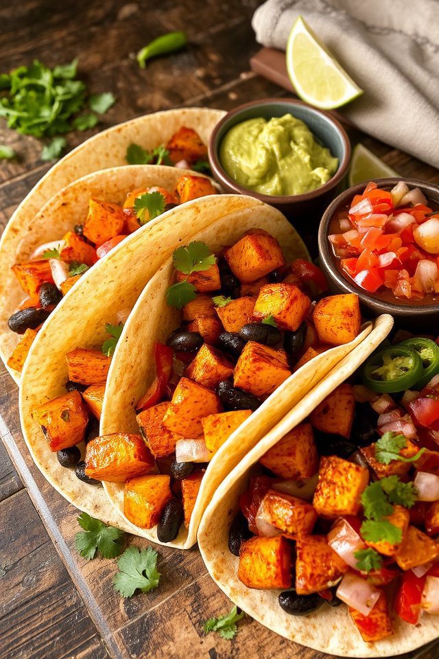 hearty sweet potato fajitas