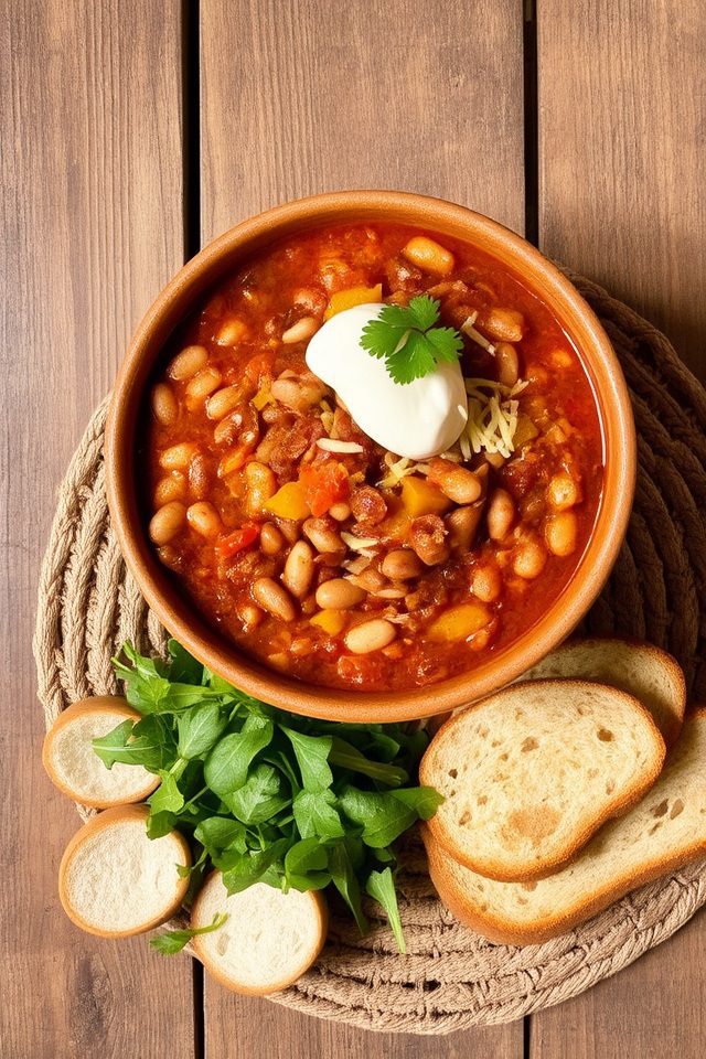 hearty vegetable bean chili