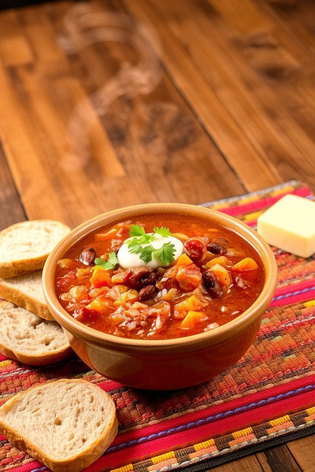hearty vegetable bean chili