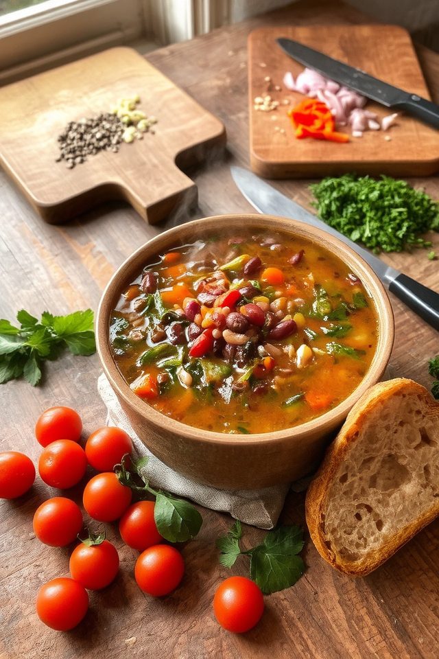 hearty vegetable bean soup