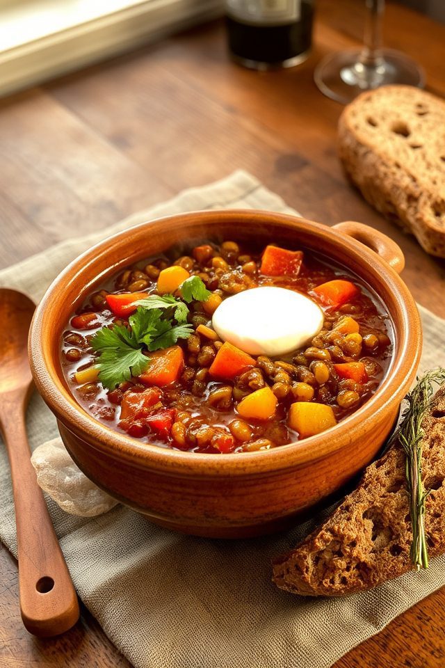 hearty vegetable lentil stew