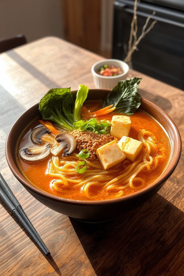 hearty vegetable tofu ramen