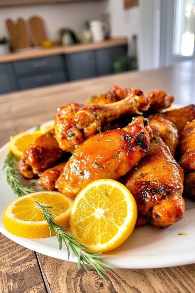 herb infused citrus chicken wings