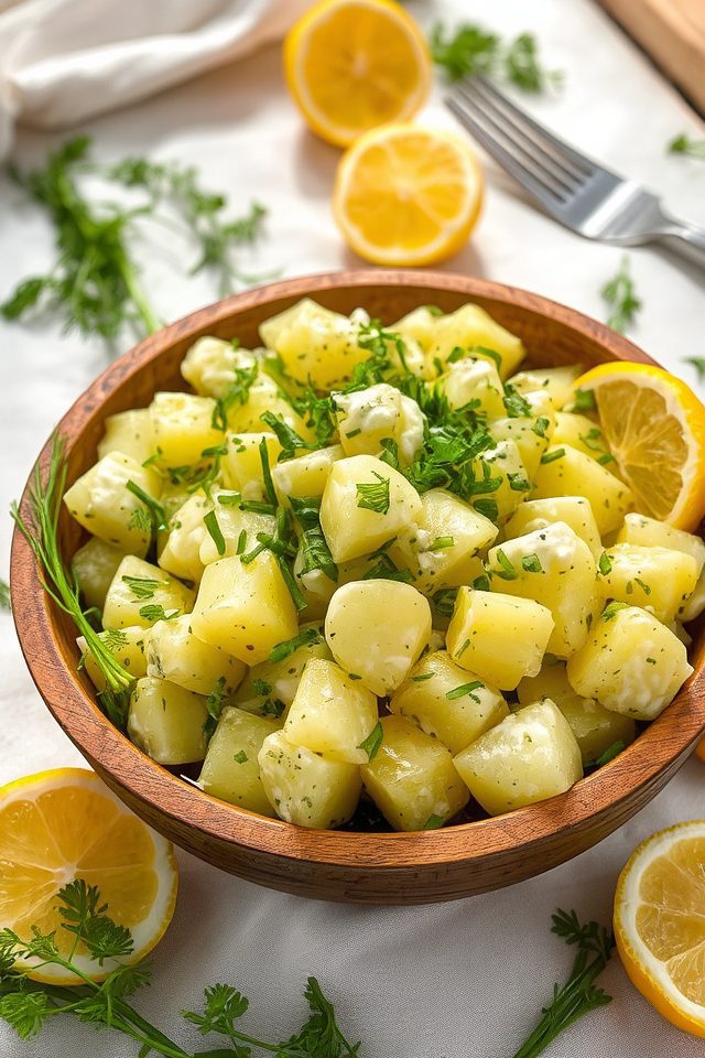 herb infused potato salad
