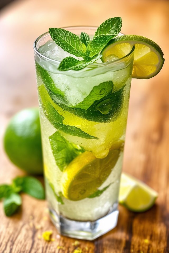 herbal minty summer cocktail