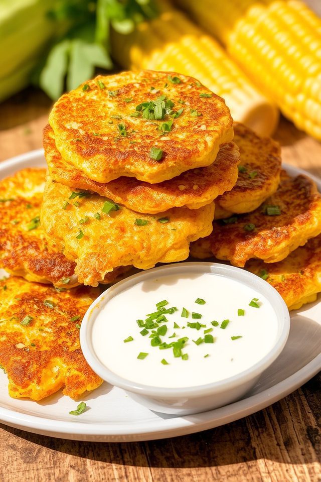 herbed crispy corn fritters