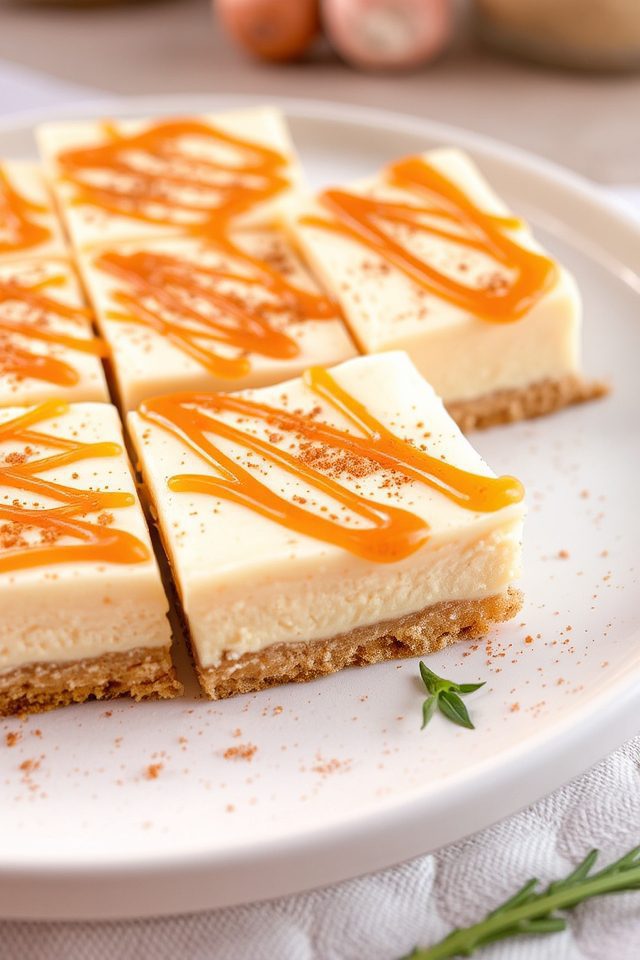 holiday eggnog cheesecake bars