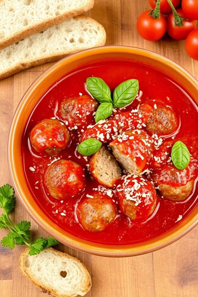homemade italian meatballs dish