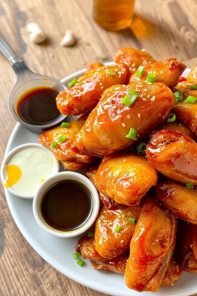 honey garlic crispy wings