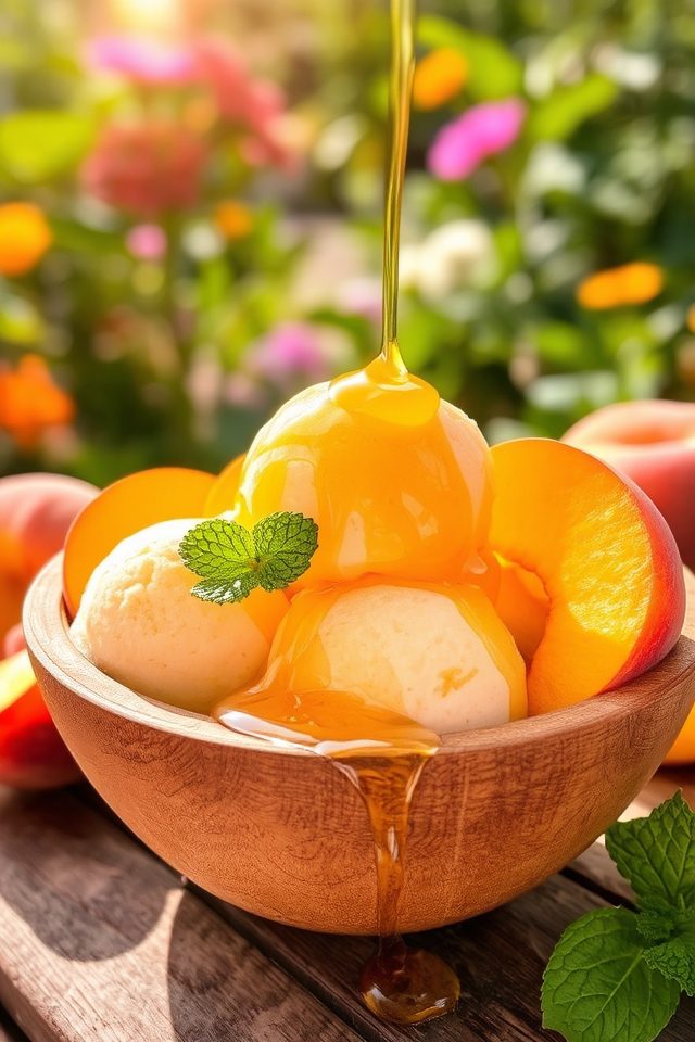 honey peach ice cream