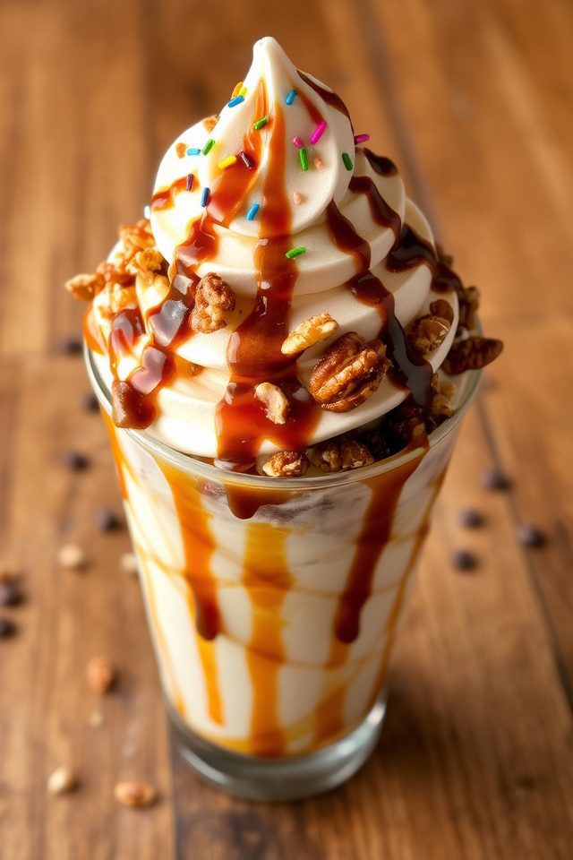 ice cream with nuts