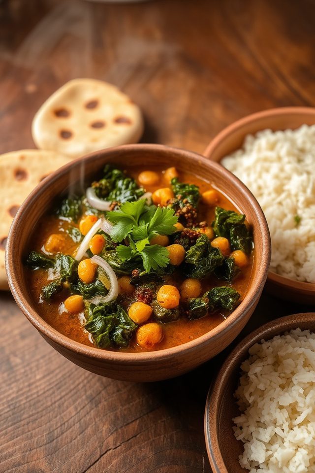 indian inspired kale curry