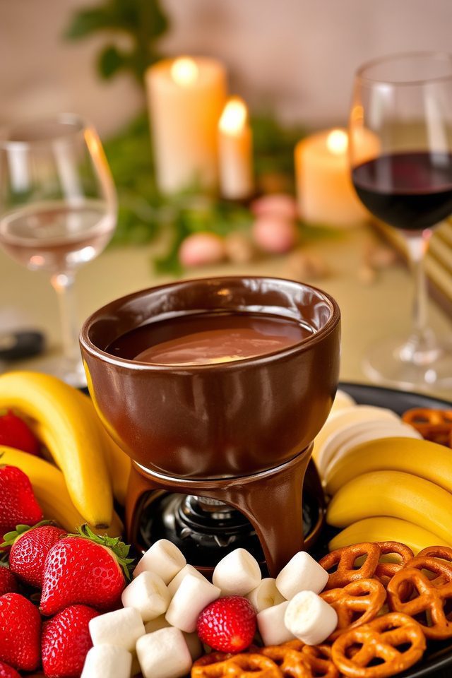 indulgent dark chocolate fondue