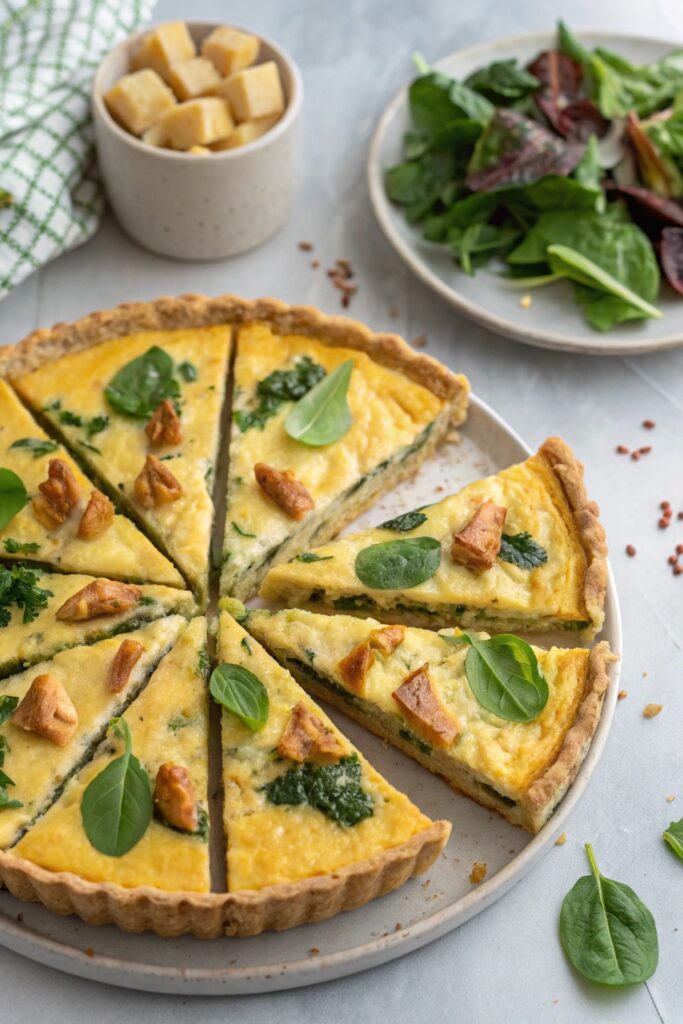 savory jackfruit quiche dish