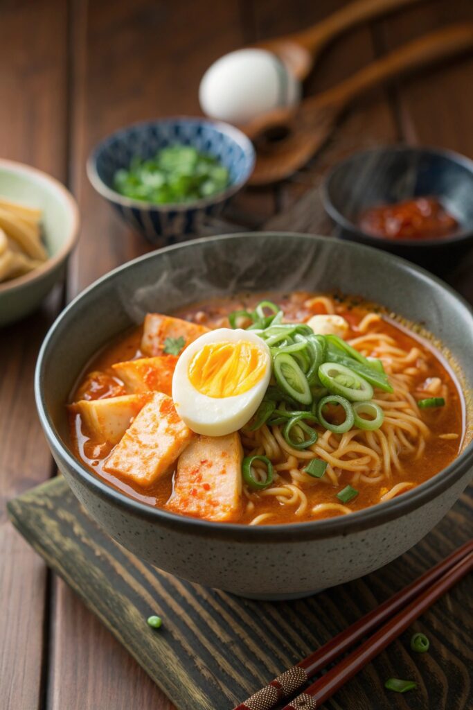 spicy japanese korean fusion dish