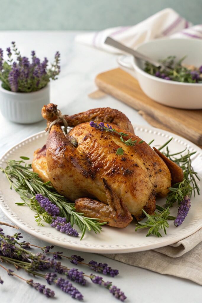 lavender infused roasted chicken