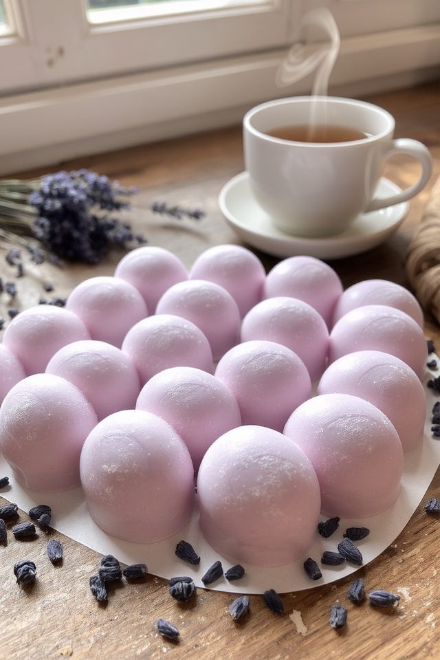 lavender infused chewy dessert