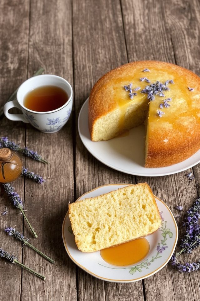 lavender infused honey cake
