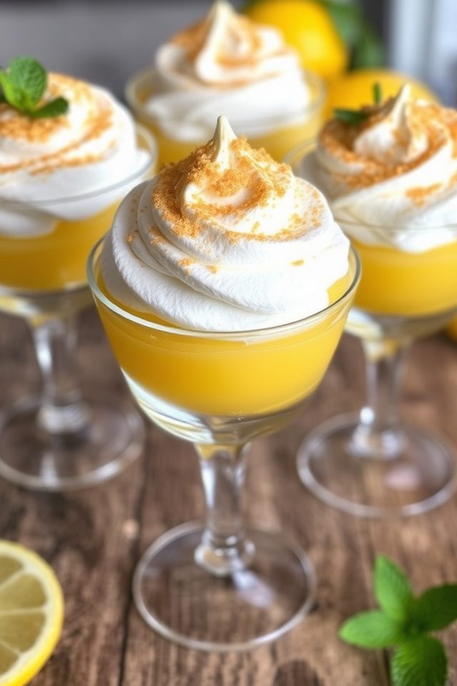 layered lemon meringue parfaits