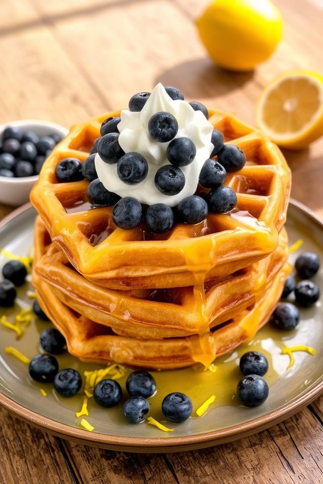 lemon blueberry waffle delight