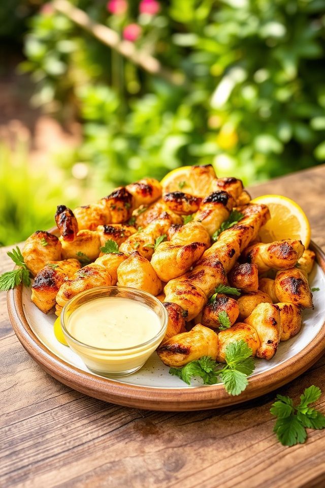 lemon butter chicken skewers