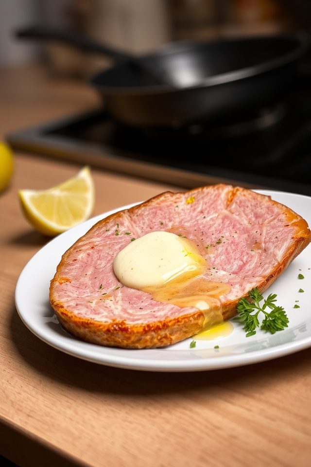lemon butter ham steak