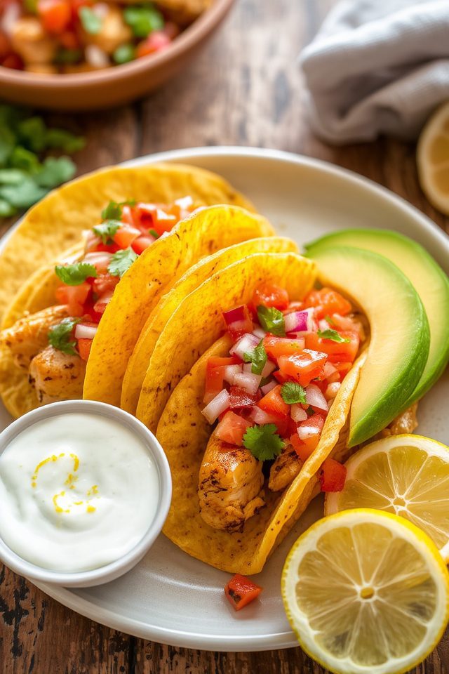 lemon chicken tacos delight