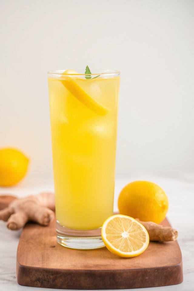 lemon ginger health drink