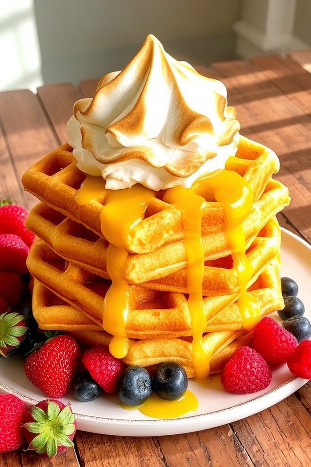 lemon meringue waffle delight