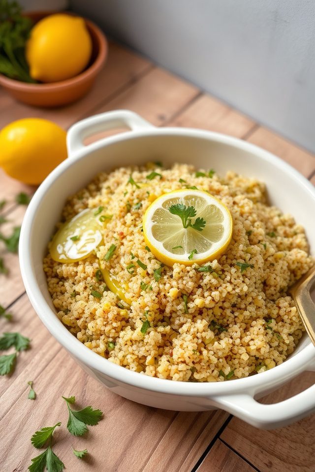 light and citrusy quinoa