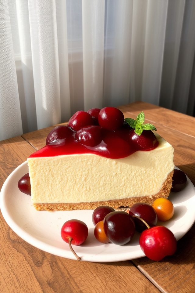 luscious cherry cheesecake delight