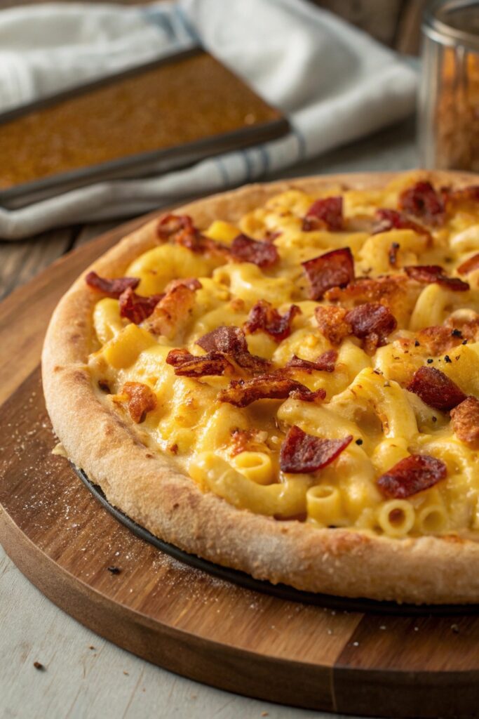 macaroni cheese pizza delight