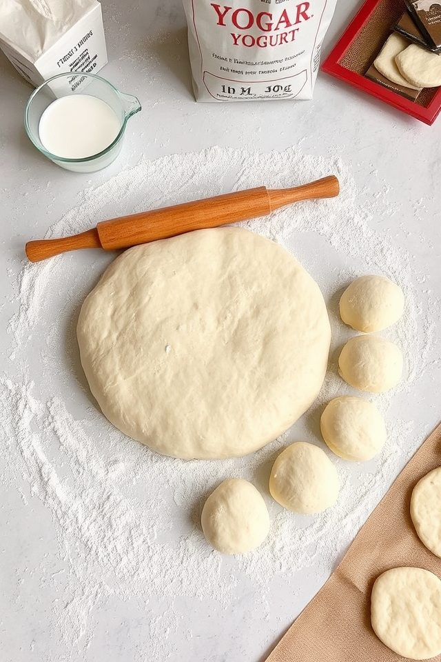 making simple naan dough