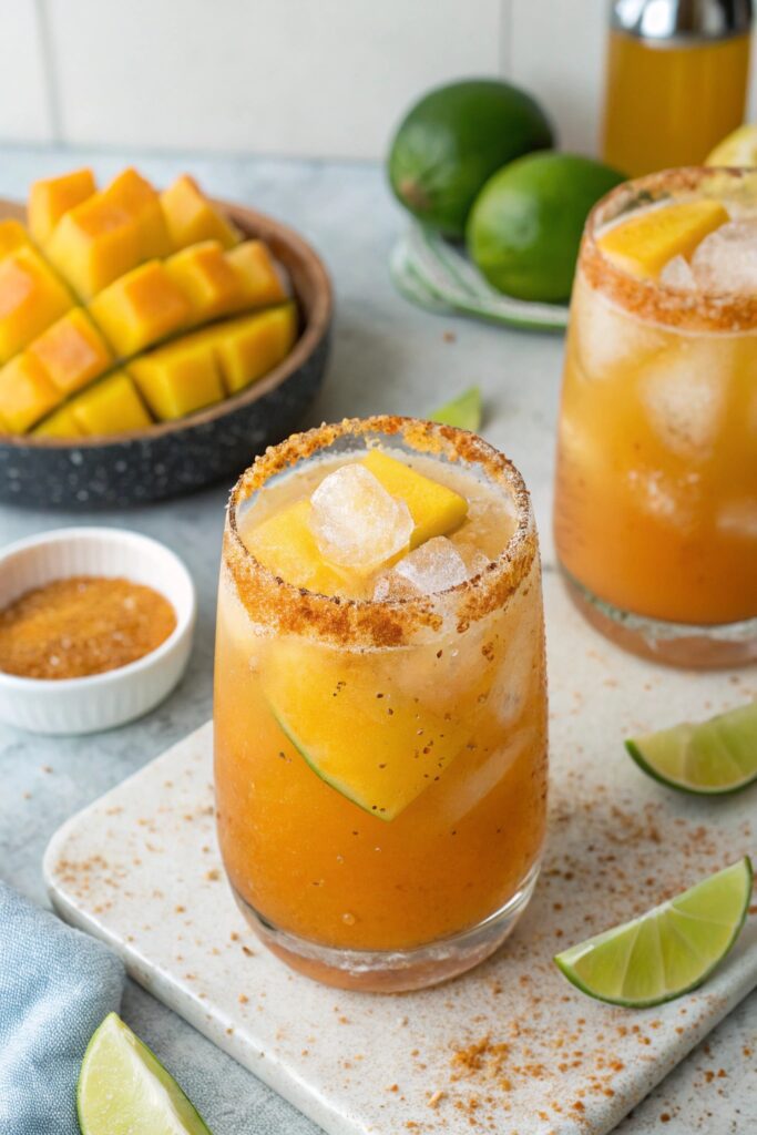 mango infused spicy beer cocktail