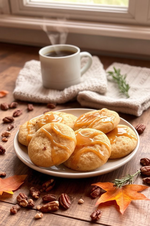 maple pecan infused sugar cookies
