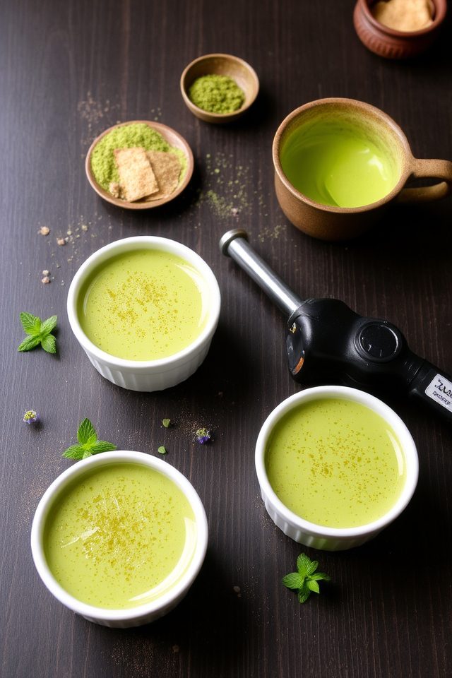 matcha cr me br l e dessert