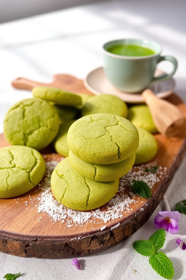 matcha infused sugar cookies